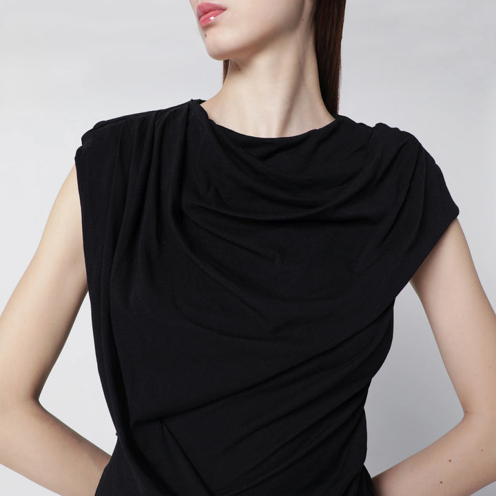 Entire Studios - Twist mini dress in soot color