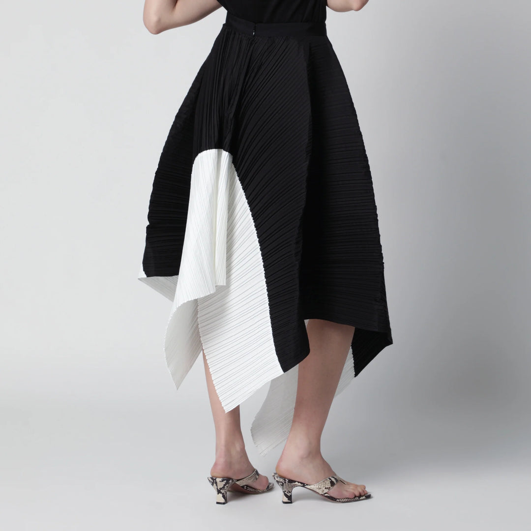 Entire Studios - Asymmetric pleated black skirt
