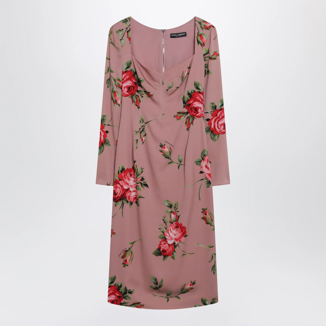 Dolce&amp;Gabbana - Bouquet rose print sheath dress