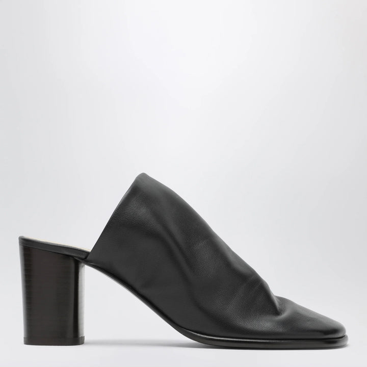 LEMAIRE - Brown lambskin mules with block heel
