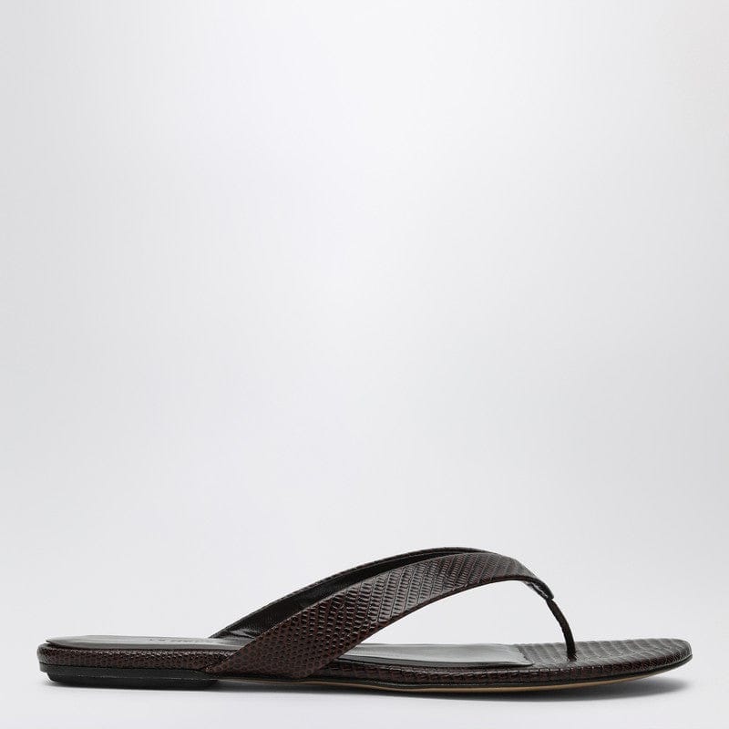 Shoes Le Monde Béryl - Brown leather flip-flops - 38,5 IT Brand