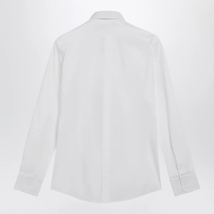 Dolce&amp;Gabbana - White stretch poplin gold shirt