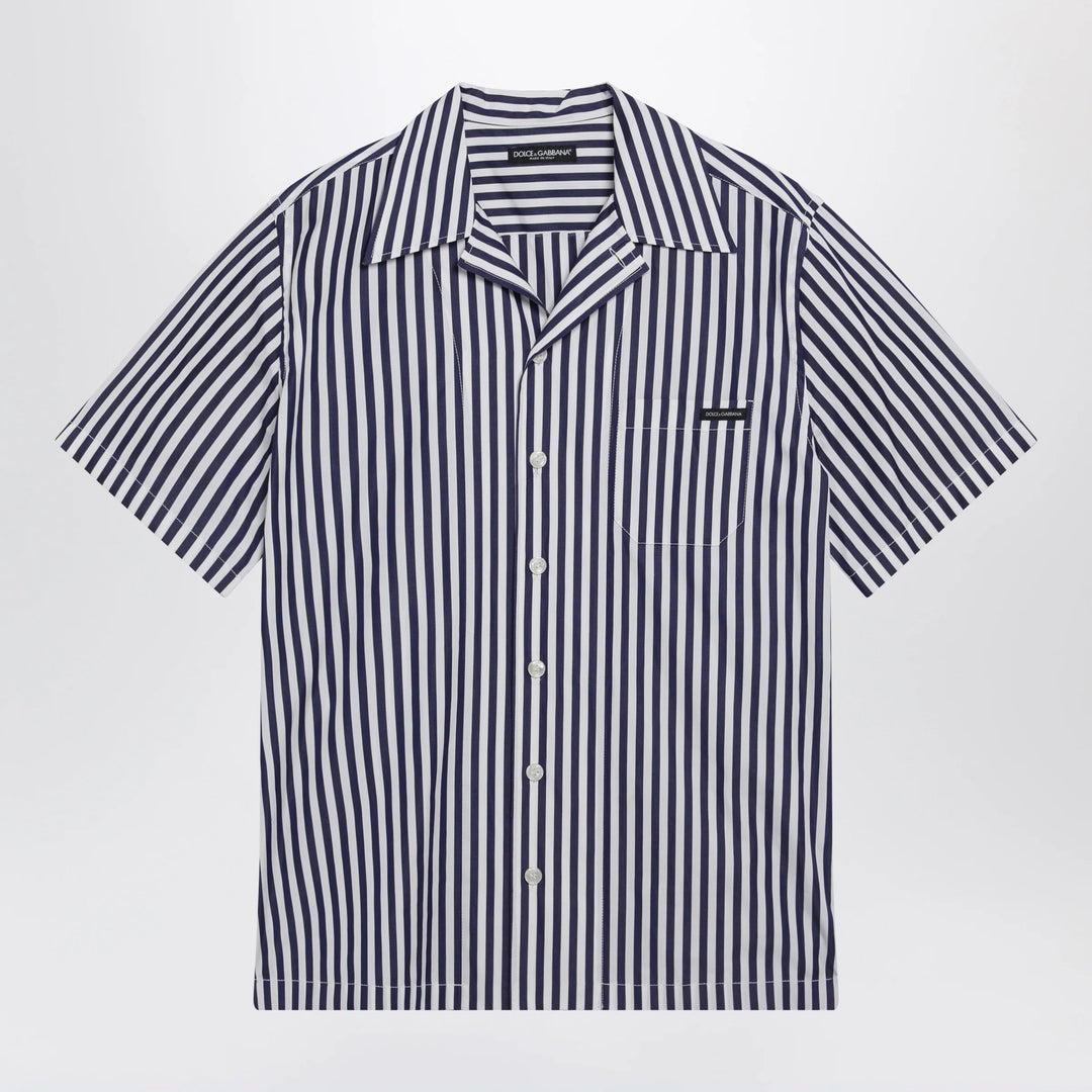 Dolce&amp;Gabbana - Hawaii collar striped poplin shirt in multicolor