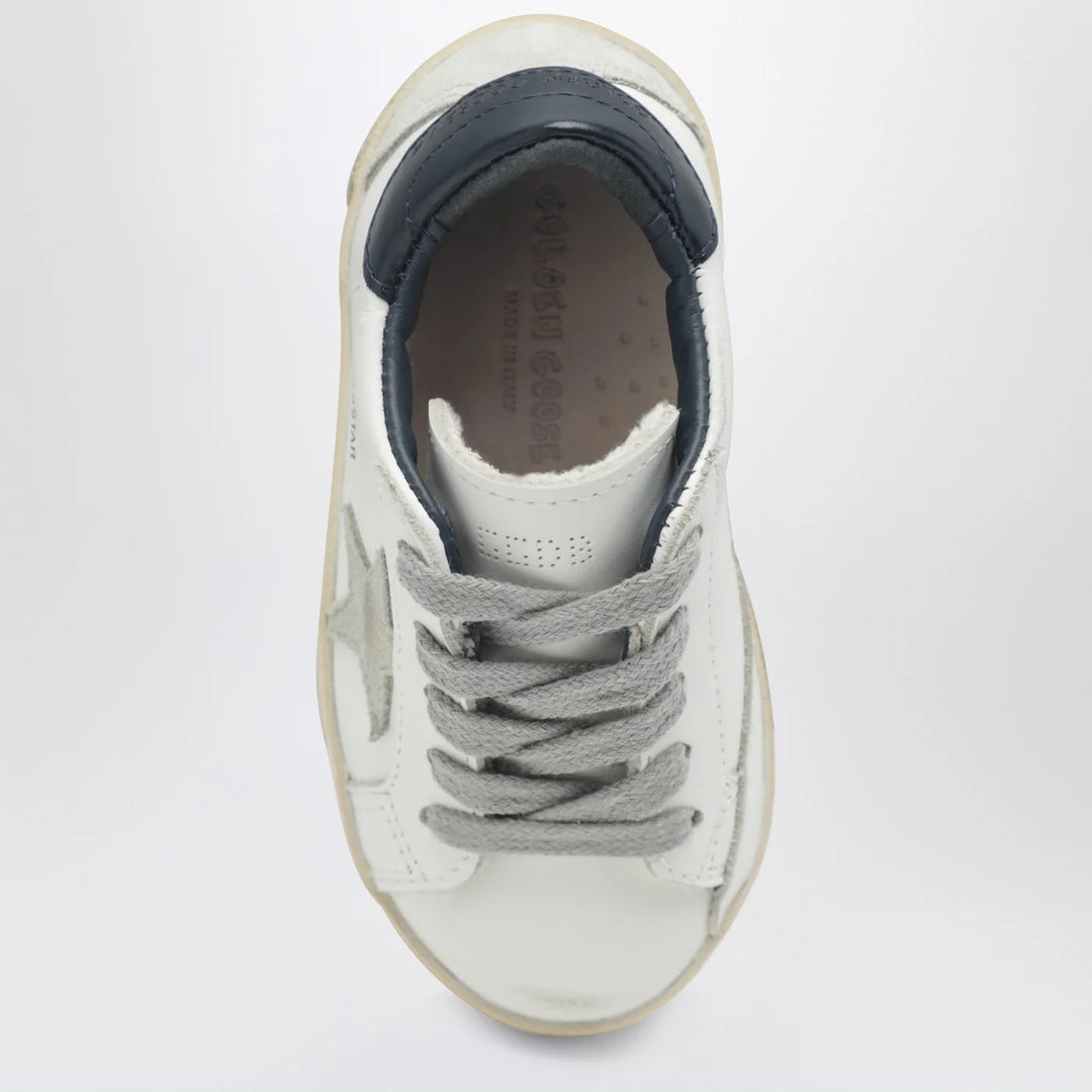Golden Goose - Super-star Sneakers in vintage white/navy blue
