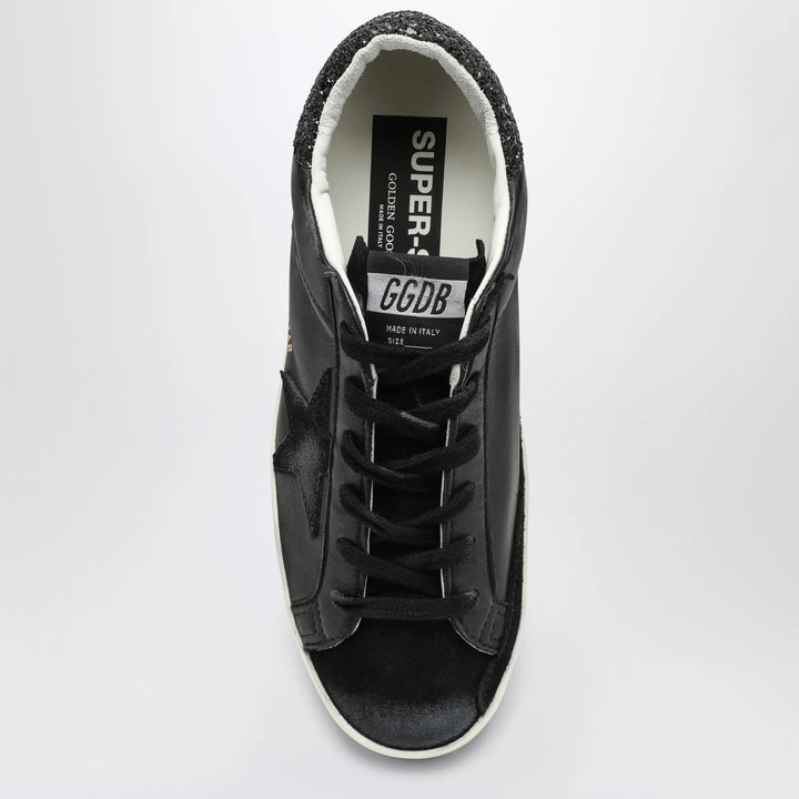 Golden Goose - Super-star black low trainer with rhinestones