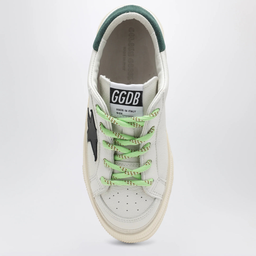 Golden Goose - May sneakers in white/black/green leather