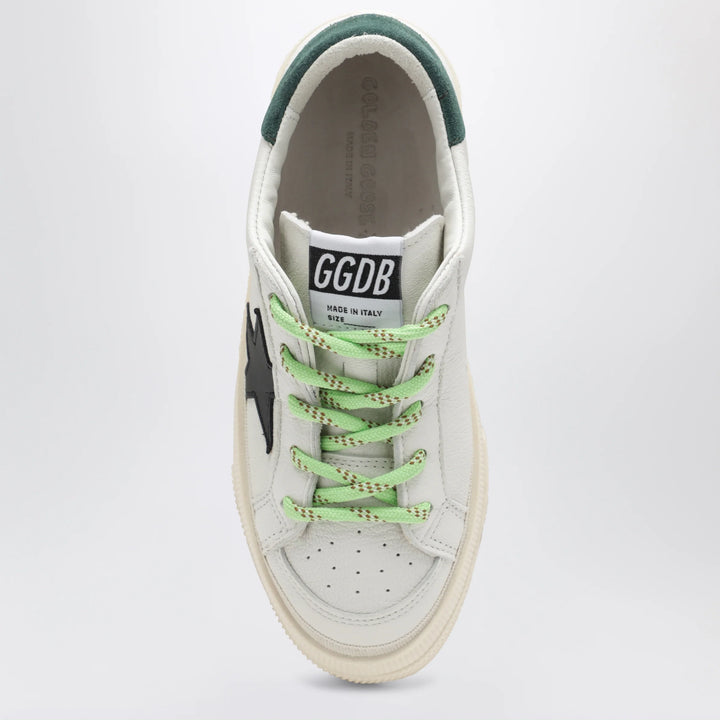 Golden Goose - May sneakers in white/black/green leather