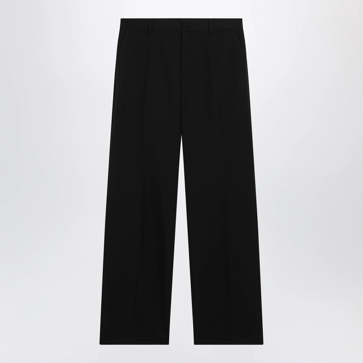 Dolce&amp;Gabbana - Straight-leg tailored wool trousers in black