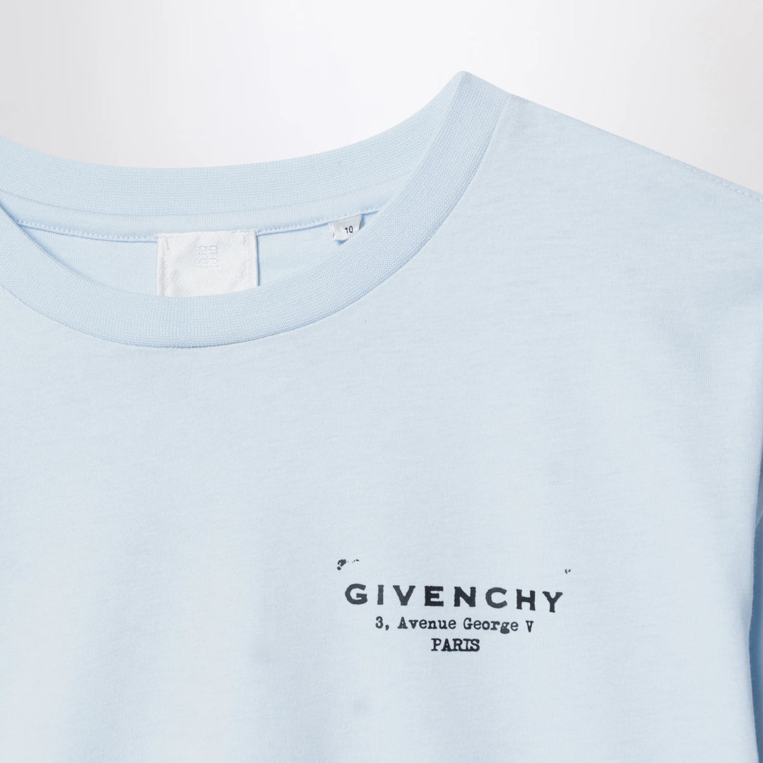 Givenchy - Light blue T-shirt with logo print