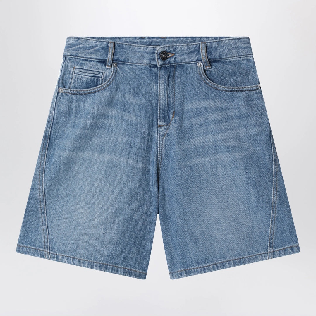 Givenchy - Blue shorts with logo embroidery