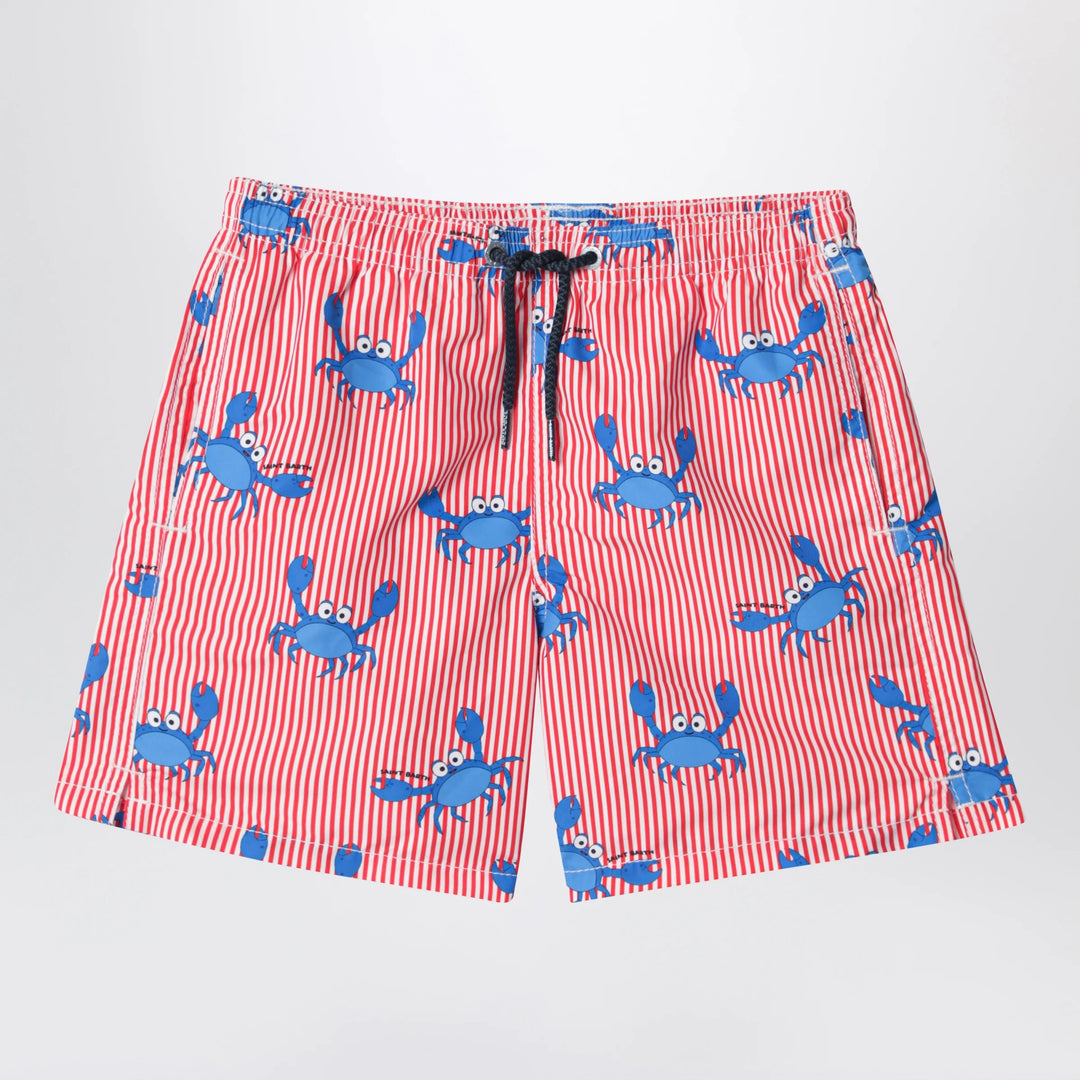 MC2 Saint Barth - Striped swimsuit with crabs