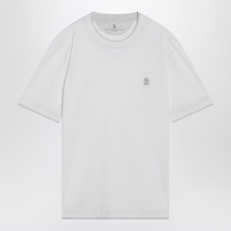 Shirts & Tops Brunello Cucinelli - White T-shirt with faux layering effect - XL Brand