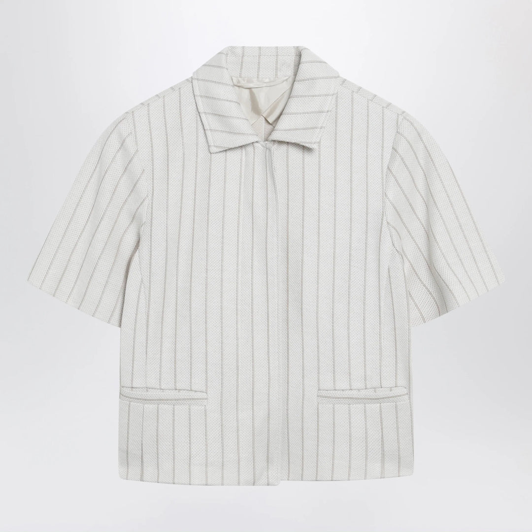 Max Mara - Pinstripe piqué jersey jacket