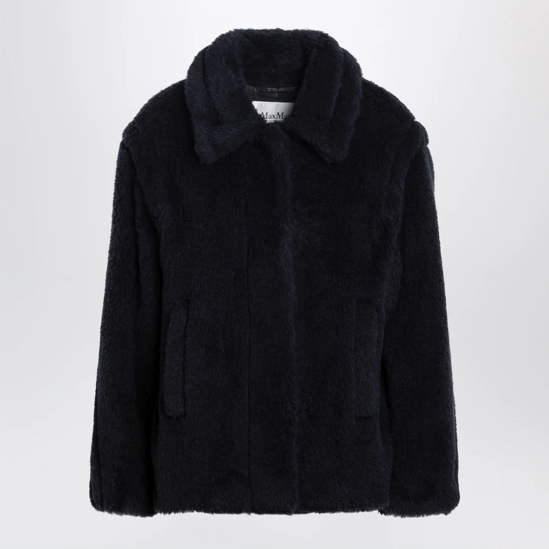 Max Mara - Navy faux-fur coat
