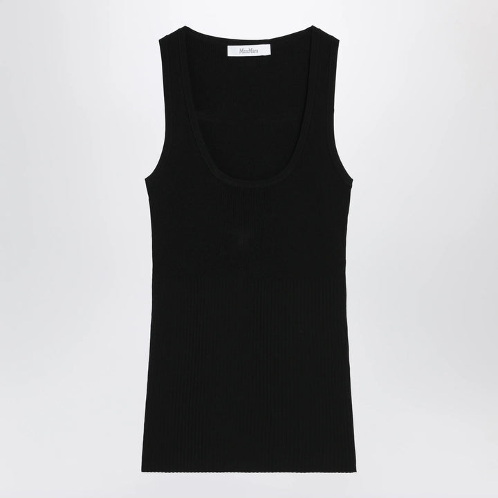 Max Mara - Black ribbed tank top