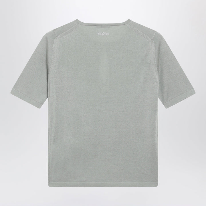 Max Mara - Crewneck sweater in pastel green silk and cashmere