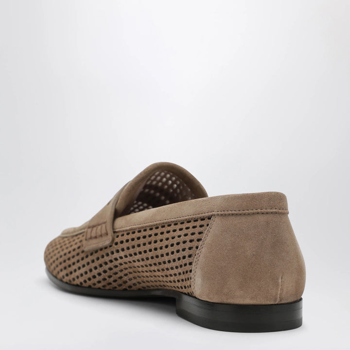 Brunello Cucinelli - Brown loafers in Sparkling Net leather