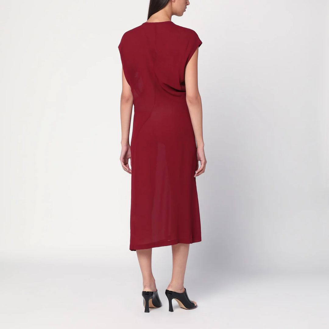 6397 - S-Curve dress in bordeaux chiffon