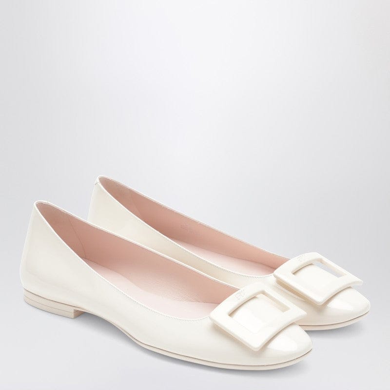 Shoes ROGER VIVIER - U Look ballet flats in ivory patent leather - 38 IT Brand