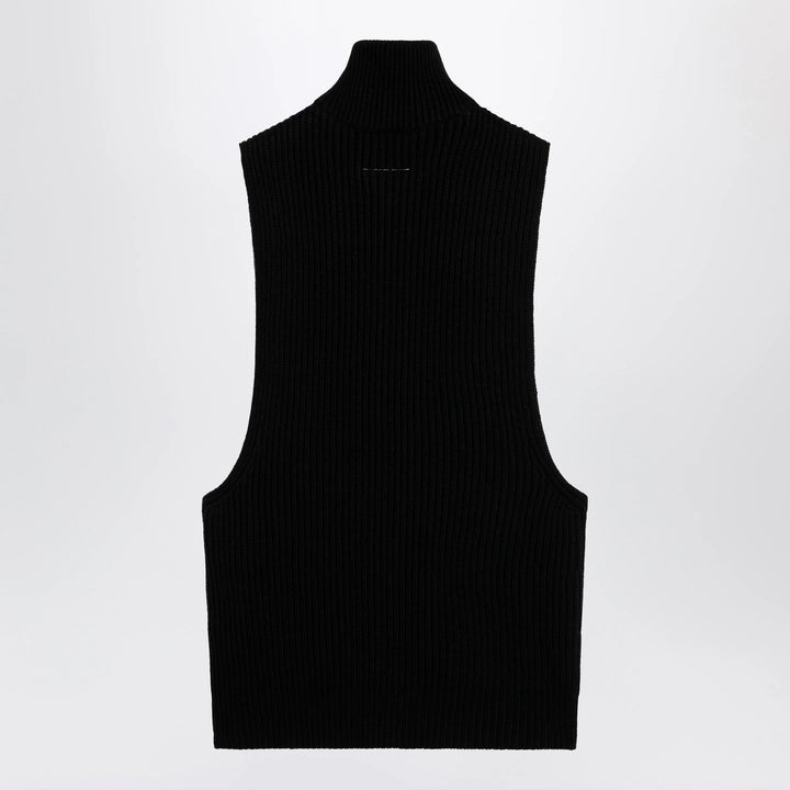 MM6 Maison Margiela - Black wool zip vest