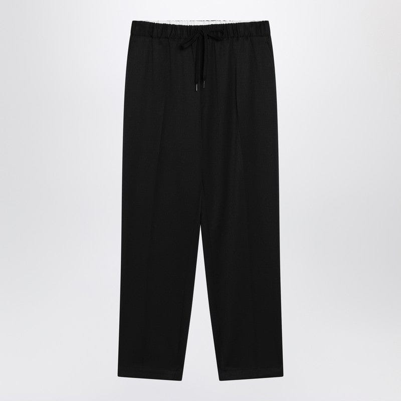 Pants MM6 Maison Margiela - Black wool-blend trousers - 42 IT Brand