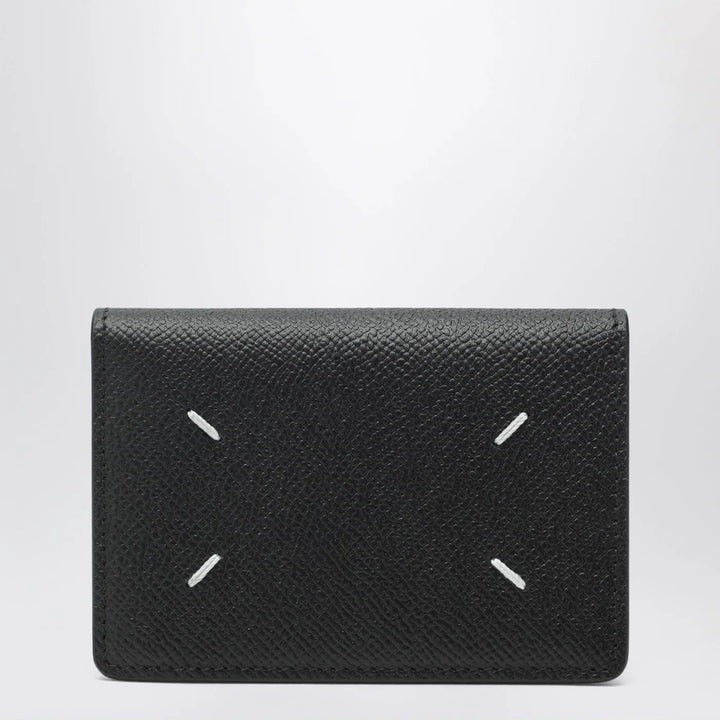 Maison Margiela - Black leather credit card holder