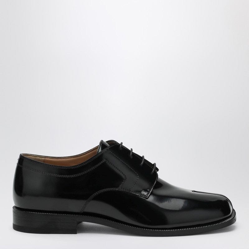 Shoes Maison Margiela - Black Tabi lace-up shoe in polished calfskin - 43 IT Brand