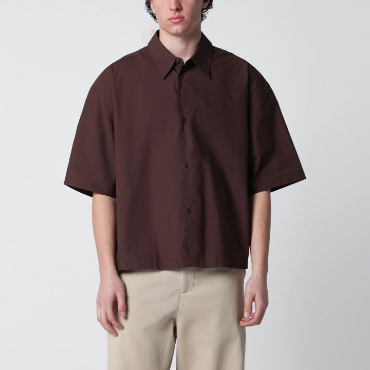 STUDIO NICHOLSON - Brown cotton poplin shirt