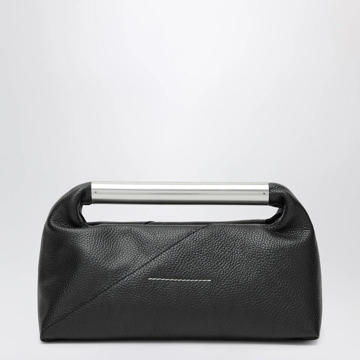 MM6 Maison Margiela - Japanese Jewel Handle handbag in grained calf leather, black