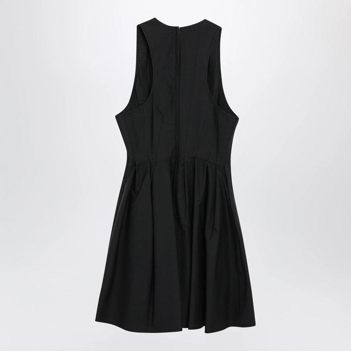 Sportmax - Sleeveless short cotton dress in black