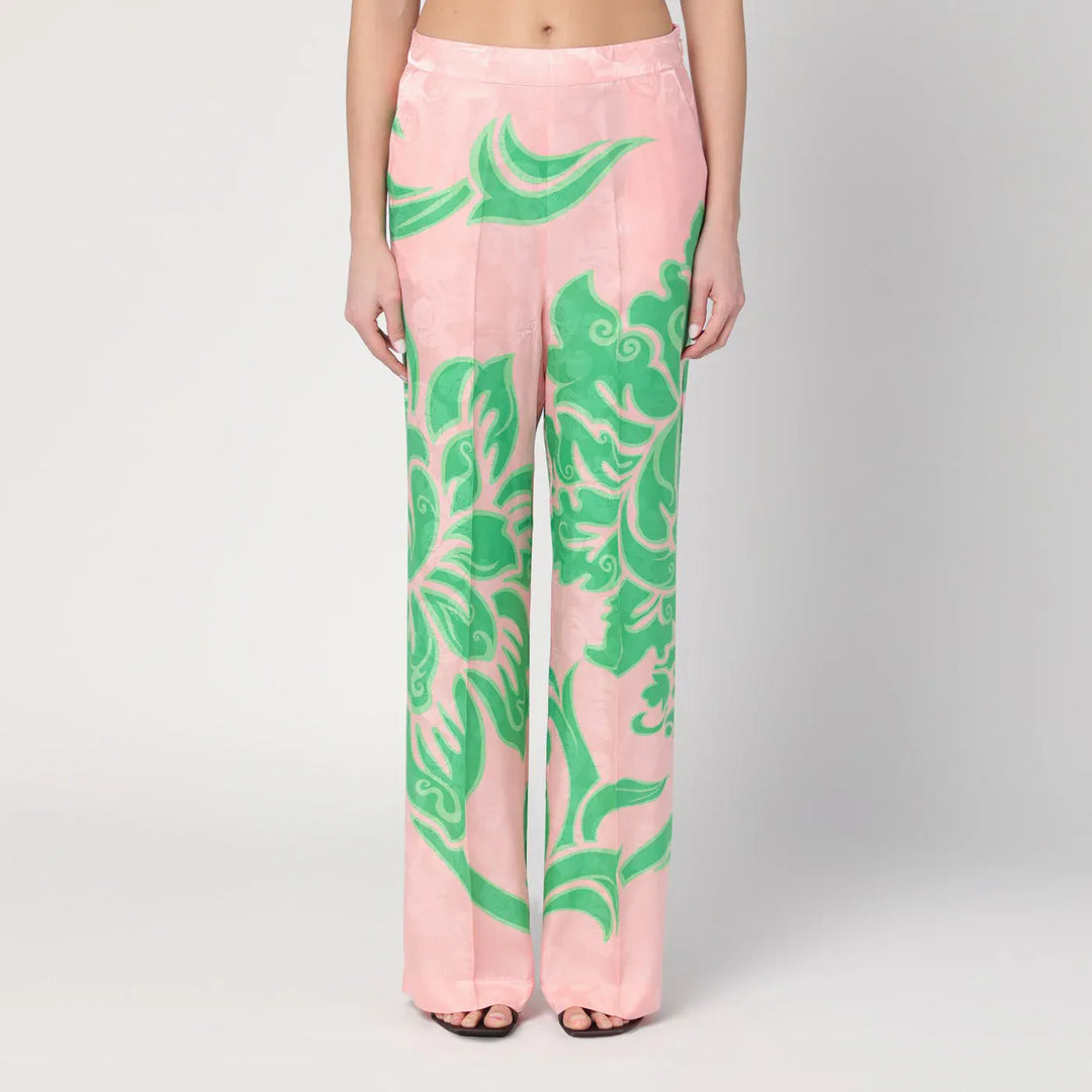 ETRO - Wide printed trousers in silk blend