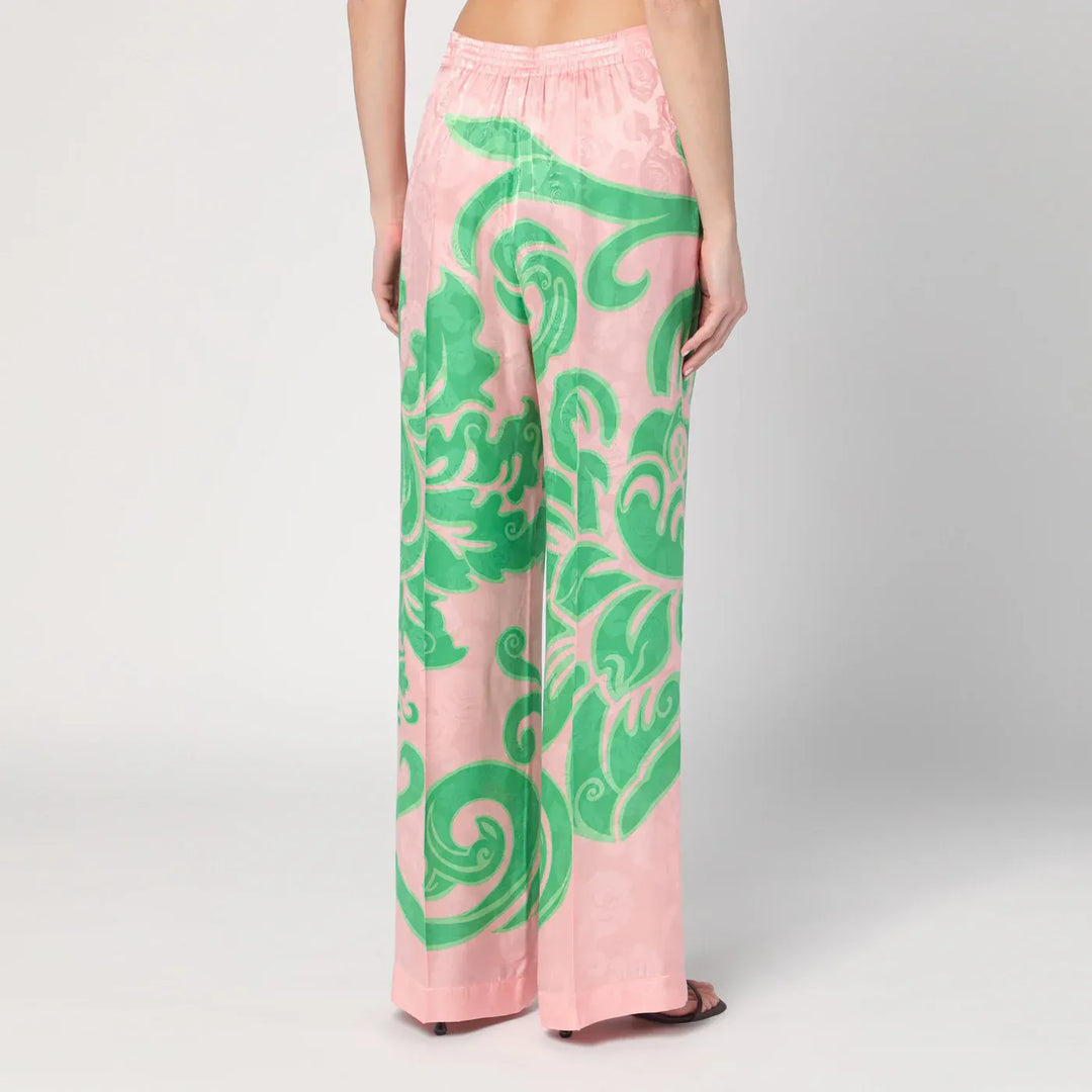 ETRO - Wide printed trousers in silk blend