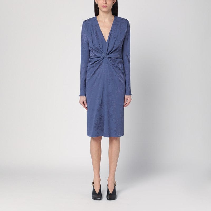 Dresses ETRO - Jacquard-effect dress in cornflower blue - 42 IT Brand