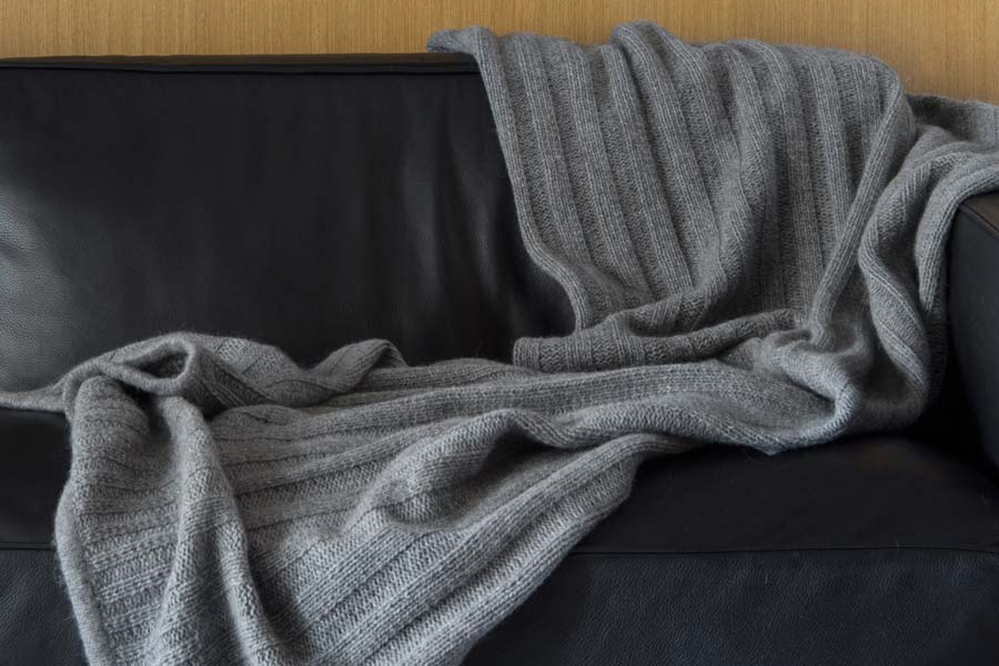 Bemboka ANGORA & MERINO WOOL THROWS Bemboka Chunky Rib Angora & Merino Wool Throw - Pre-Shrunk Brand