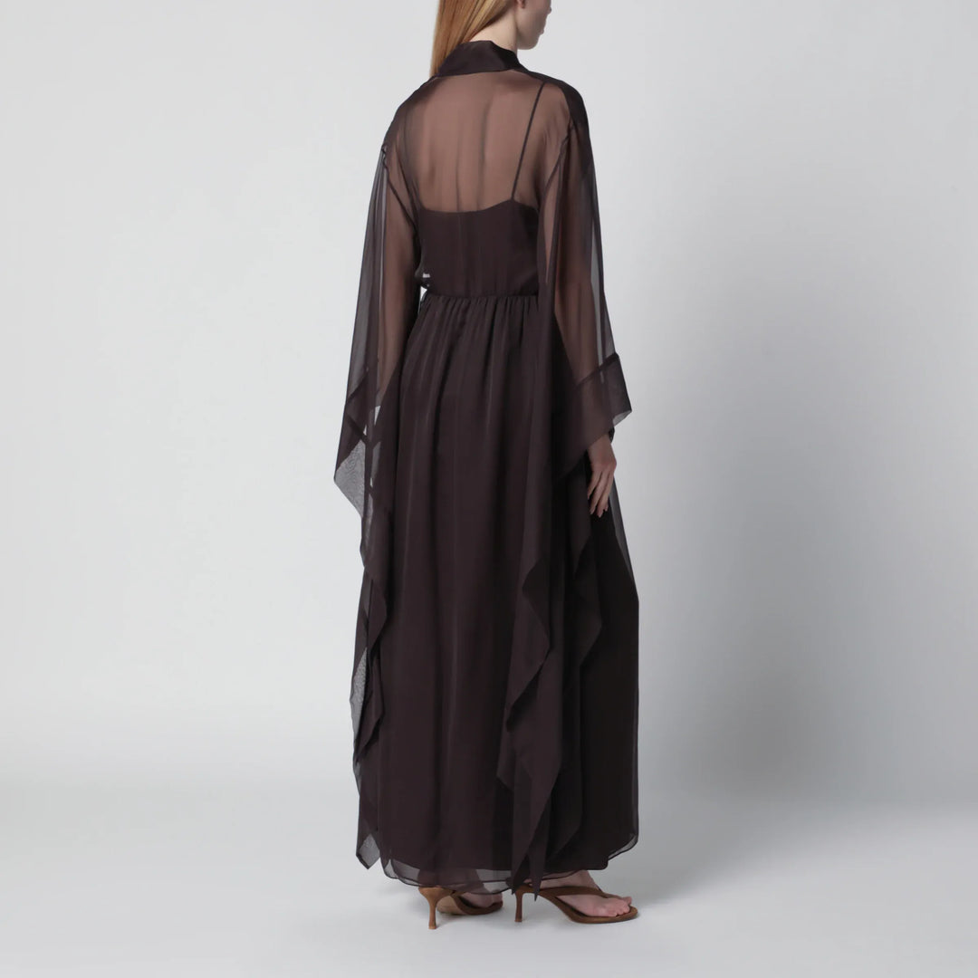 Alberta Ferretti - Long brown silk dress Brand Apparel &amp; Accessories