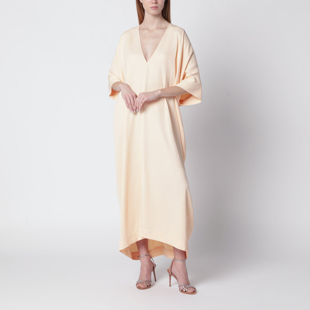 Apparel & Accessories Alberta Ferretti - Long pink caftan dress with V-neck Brand