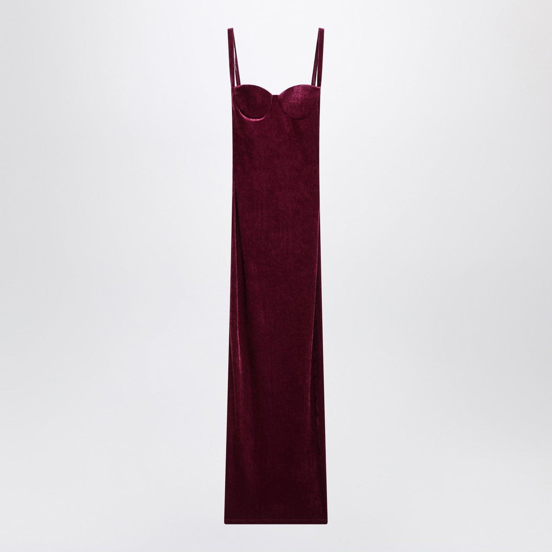 Apparel &amp; Accessories Balenciaga - Long plum-colored velvet dress Brand