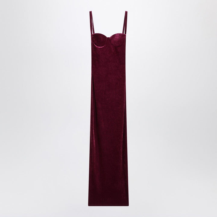 Apparel &amp; Accessories Balenciaga - Long plum-colored velvet dress Brand