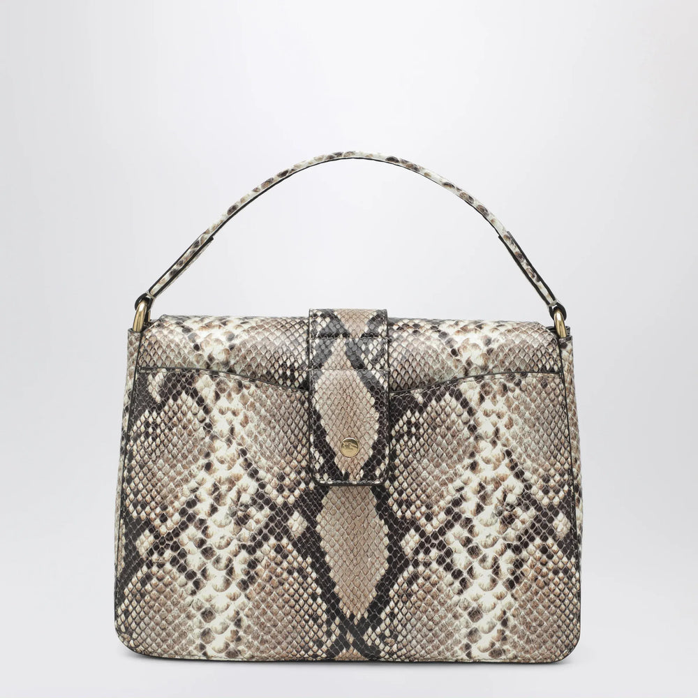 Burberry - Small Rider bag in calf leather, Natural/Dk Brown Brand Apparel & Accessories TU