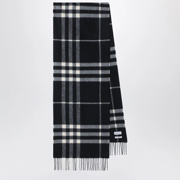 Burberry - Black Check cashmere scarf Brand Apparel &amp; Accessories > Clothing Accessories > Scarves &amp; Shawls TU