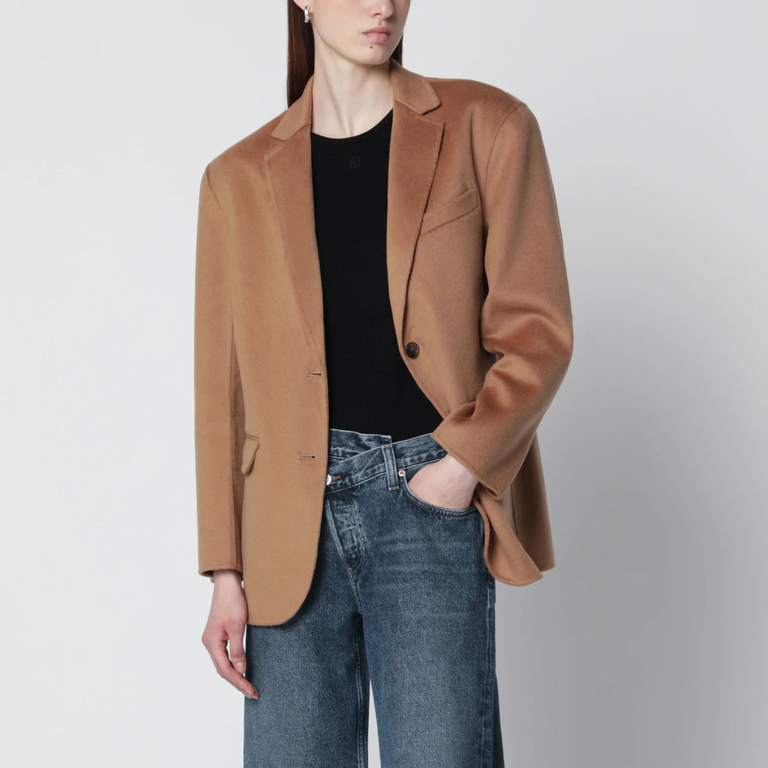 ANINE BING - Quinn blazer in wool and cashmere, camel Brand Apparel & Accessories > Clothing > Outerwear > Coats & Jackets XS