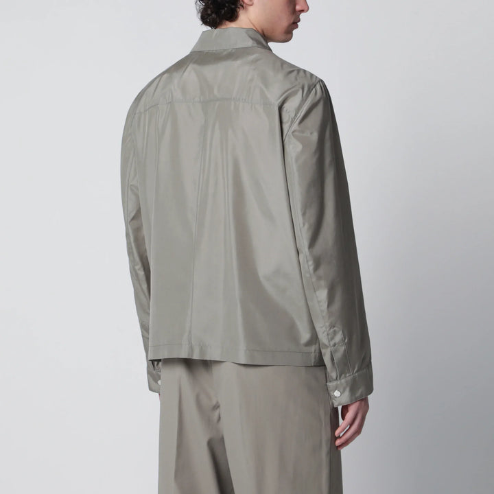 Brunello Cucinelli - Unlined jacket in khaki membrane silk Brand Apparel &amp; Accessories > Clothing > Outerwear > Coats &amp; Jackets