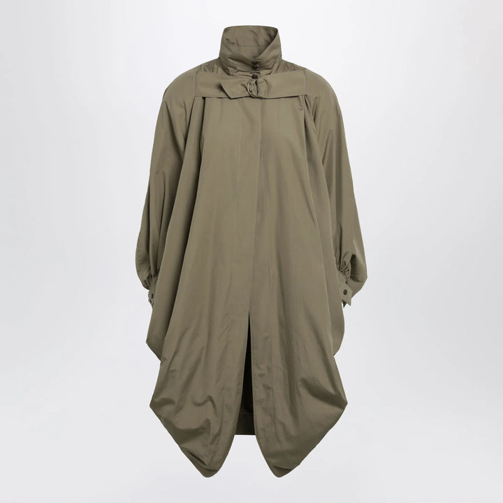 Chloé - Oversized cape coat in olive green poplin Brand Apparel &amp; Accessories > Clothing > Outerwear > Coats &amp; Jackets XS/S