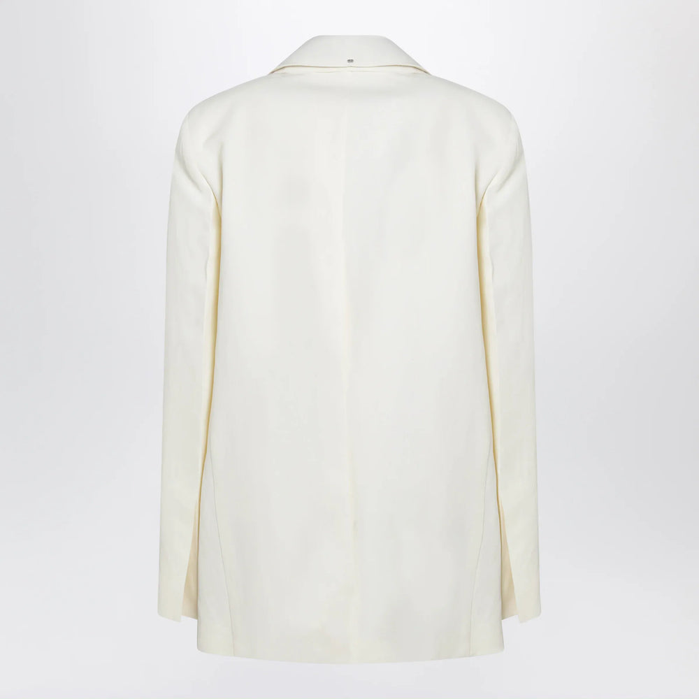 Sportmax - Double-collar blazer in viscose blend, yellow Brand Apparel & Accessories > Clothing > Outerwear > Coats & Jackets 42  IT