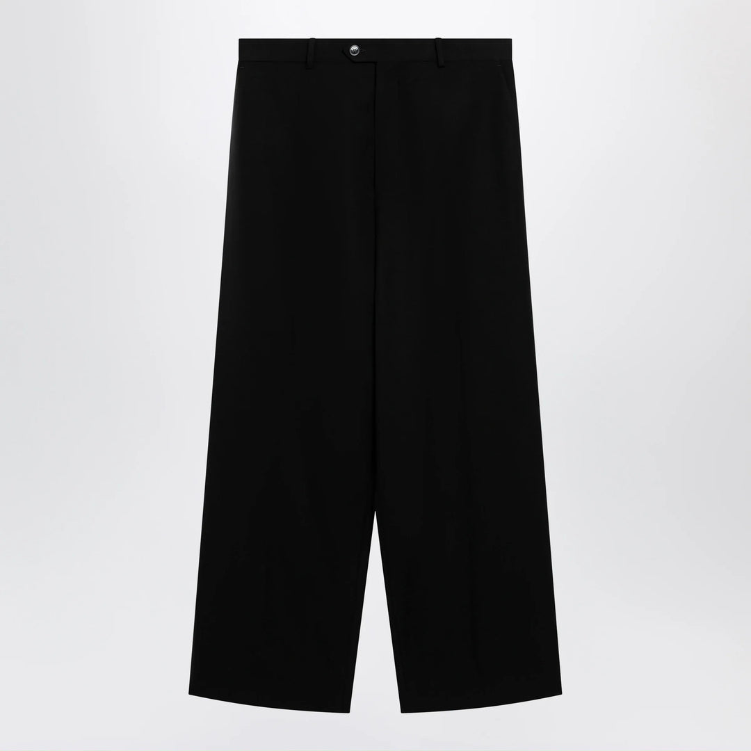 Balenciaga - Wide-leg tailored trousers in black twill Brand Apparel & Accessories > Clothing > Pants 50 IT