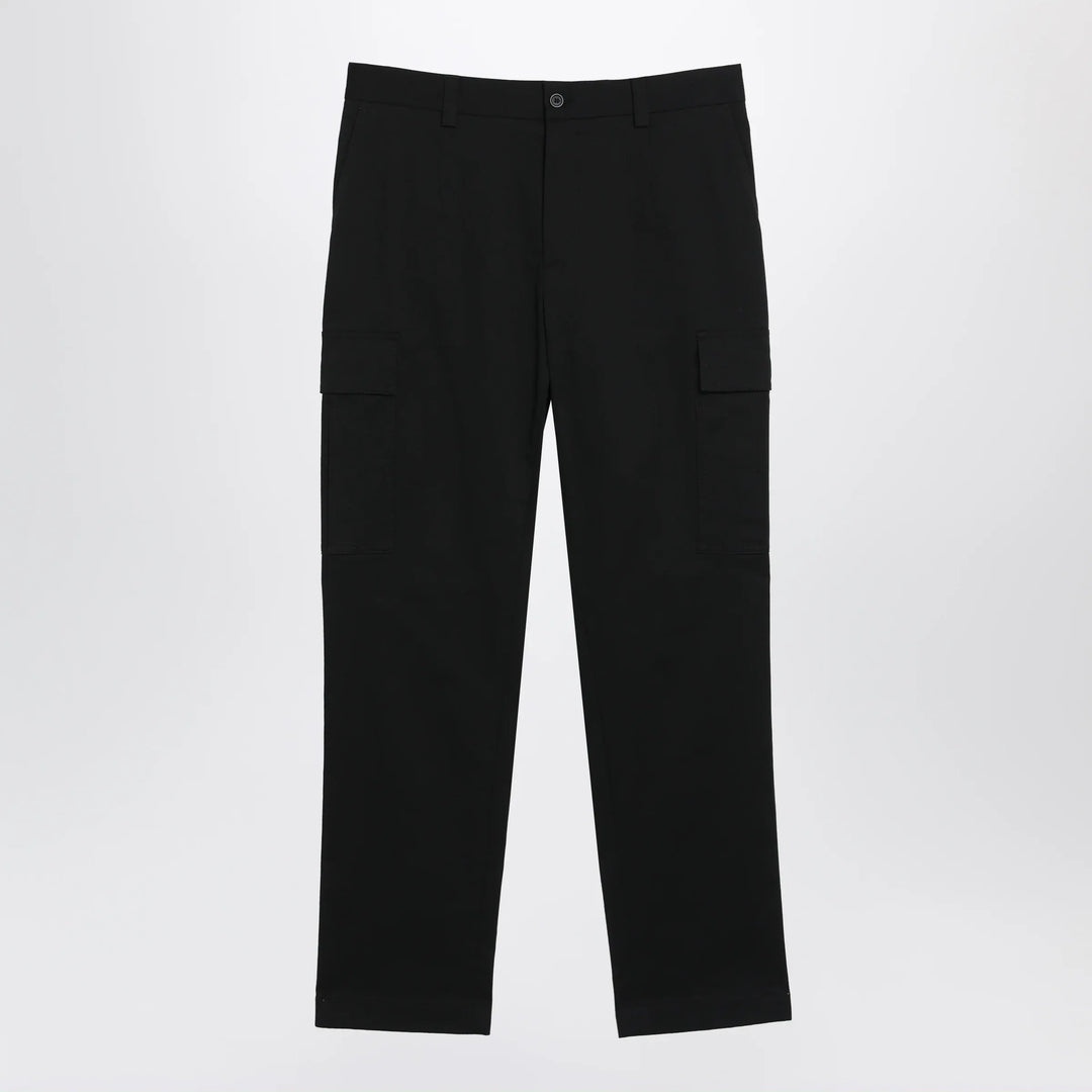 Dolce&amp;Gabbana - Black cotton gabardine cargo trousers Brand Apparel &amp; Accessories > Clothing > Pants 48 IT