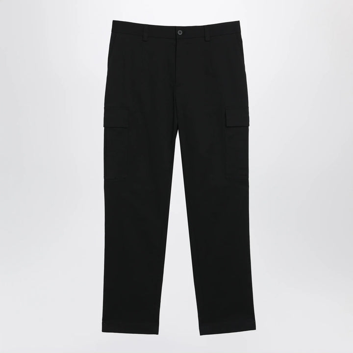 Dolce&amp;Gabbana - Black cotton gabardine cargo trousers Brand Apparel &amp; Accessories > Clothing > Pants 48 IT