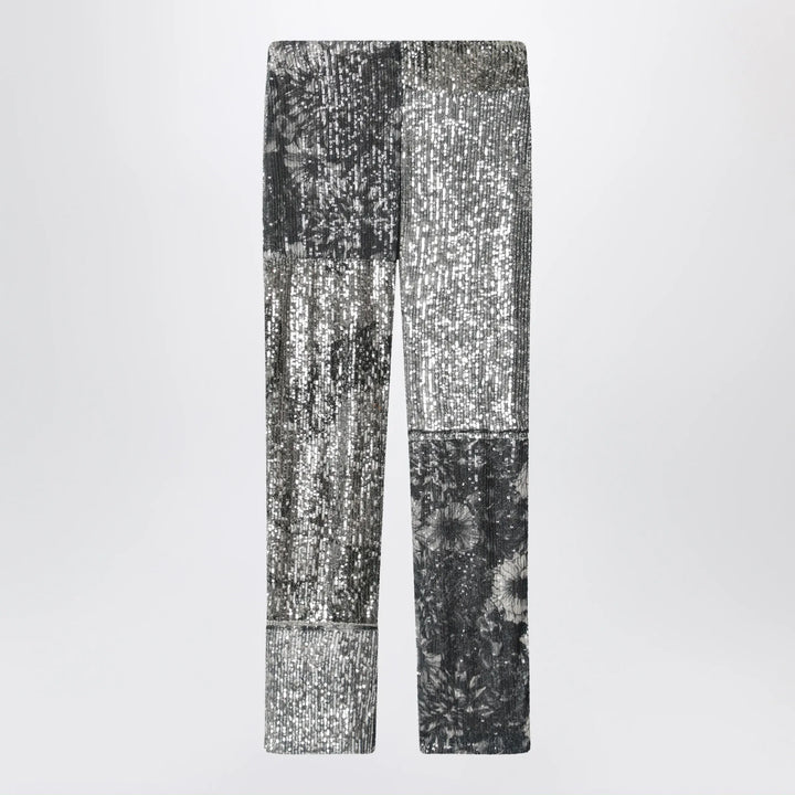Maison Margiela - Patchwork trousers with floral sequins, multicolor Brand Apparel &amp; Accessories > Clothing > Pants 40  IT