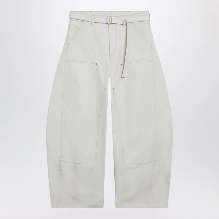 Sacai x Carhartt WIP - Ivory rounded cargo pants in cotton Brand Apparel &amp; Accessories > Clothing > Pants 1