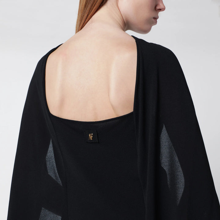 Alberta Ferretti - Black top with chiffon sleeves Brand Apparel &amp; Accessories > Clothing > Shirts &amp; Tops 44  IT